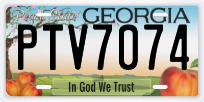 GA license plate PTV7074