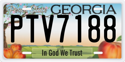 GA license plate PTV7188