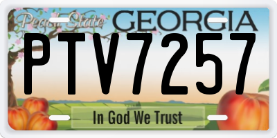 GA license plate PTV7257