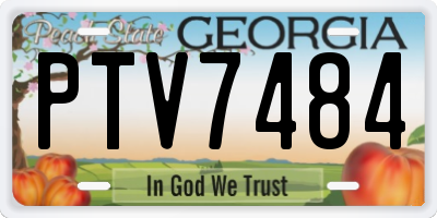 GA license plate PTV7484