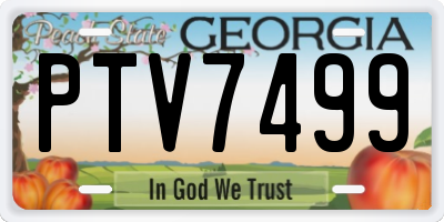 GA license plate PTV7499