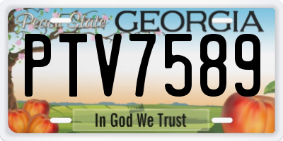 GA license plate PTV7589