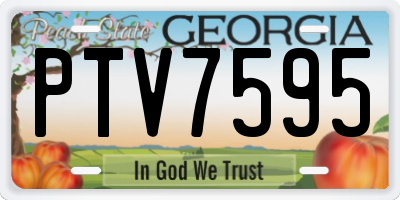 GA license plate PTV7595