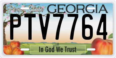GA license plate PTV7764