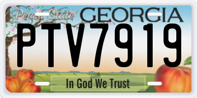 GA license plate PTV7919