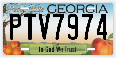 GA license plate PTV7974