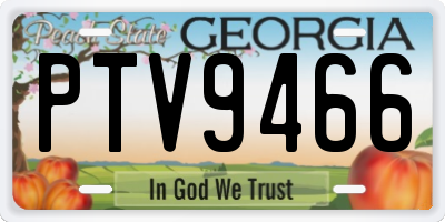 GA license plate PTV9466