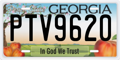 GA license plate PTV9620