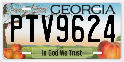 GA license plate PTV9624