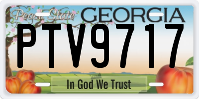 GA license plate PTV9717