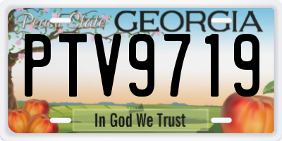 GA license plate PTV9719