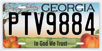 GA license plate PTV9884