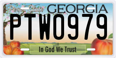 GA license plate PTW0979