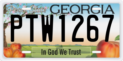 GA license plate PTW1267