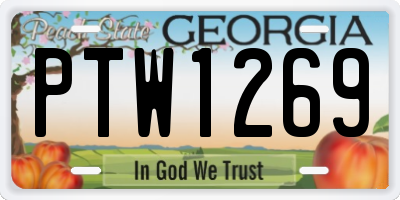 GA license plate PTW1269