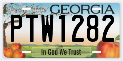 GA license plate PTW1282