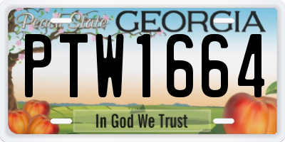 GA license plate PTW1664