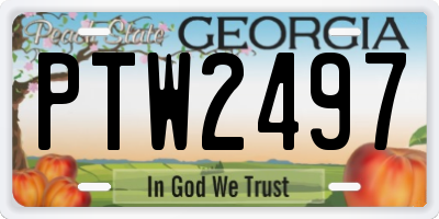GA license plate PTW2497