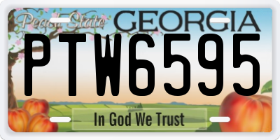 GA license plate PTW6595
