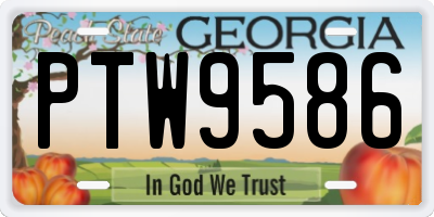 GA license plate PTW9586