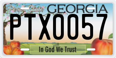 GA license plate PTX0057