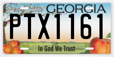 GA license plate PTX1161