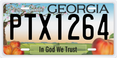 GA license plate PTX1264