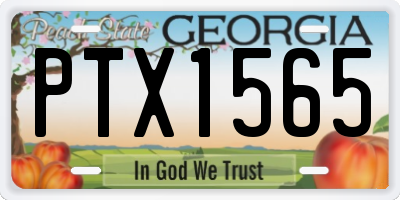 GA license plate PTX1565