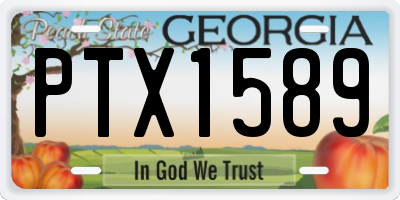 GA license plate PTX1589