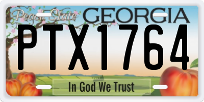 GA license plate PTX1764
