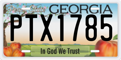 GA license plate PTX1785
