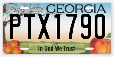 GA license plate PTX1790