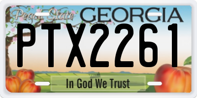 GA license plate PTX2261