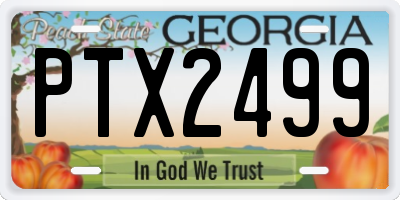 GA license plate PTX2499