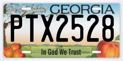 GA license plate PTX2528