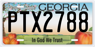 GA license plate PTX2788