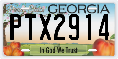 GA license plate PTX2914