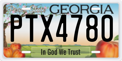 GA license plate PTX4780