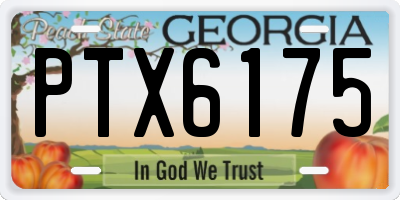 GA license plate PTX6175