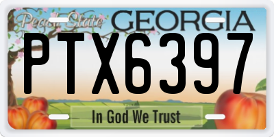 GA license plate PTX6397