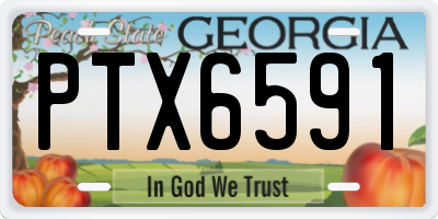 GA license plate PTX6591