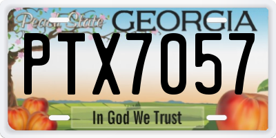 GA license plate PTX7057
