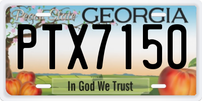 GA license plate PTX7150