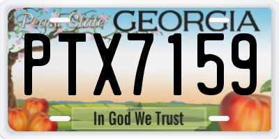 GA license plate PTX7159