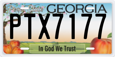 GA license plate PTX7177