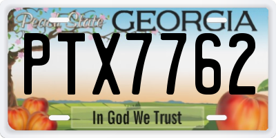 GA license plate PTX7762