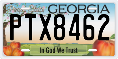 GA license plate PTX8462