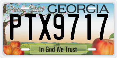 GA license plate PTX9717