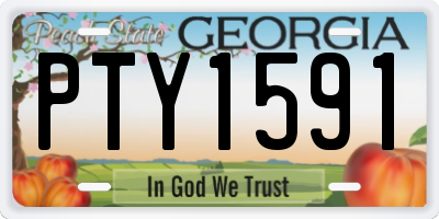 GA license plate PTY1591