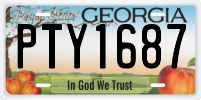 GA license plate PTY1687